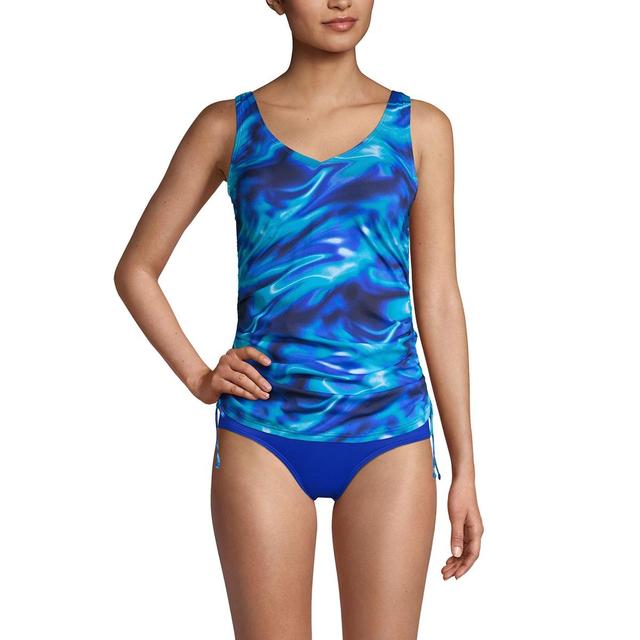 Womens Lands End Ruched UPF 50 Underwire DD-Cup Tankini Swim Top Product Image