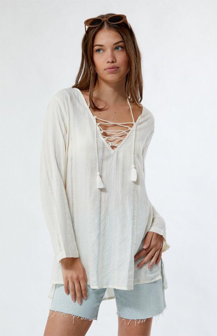 Billabong Women's Blue Skies Beach Cover-Up Dress Product Image