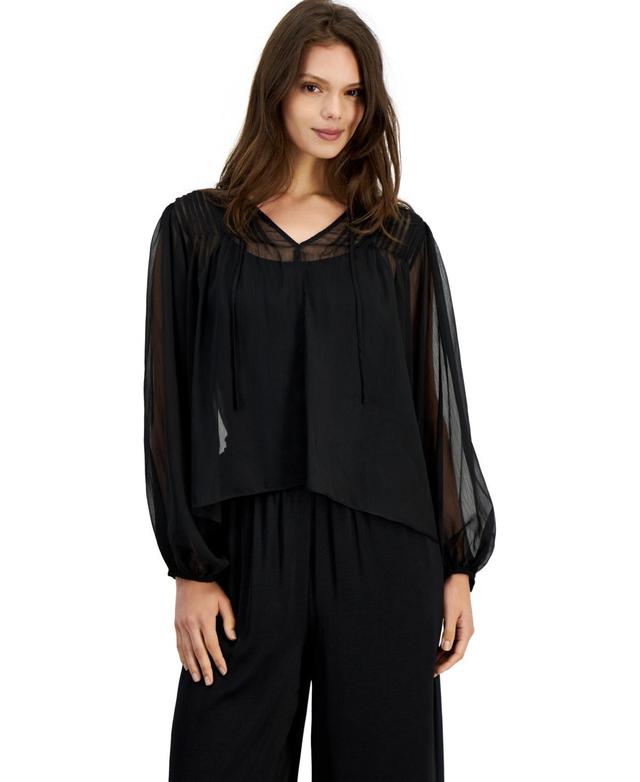 Lucy Paris Womens Nikko Pintucked Blouse Product Image