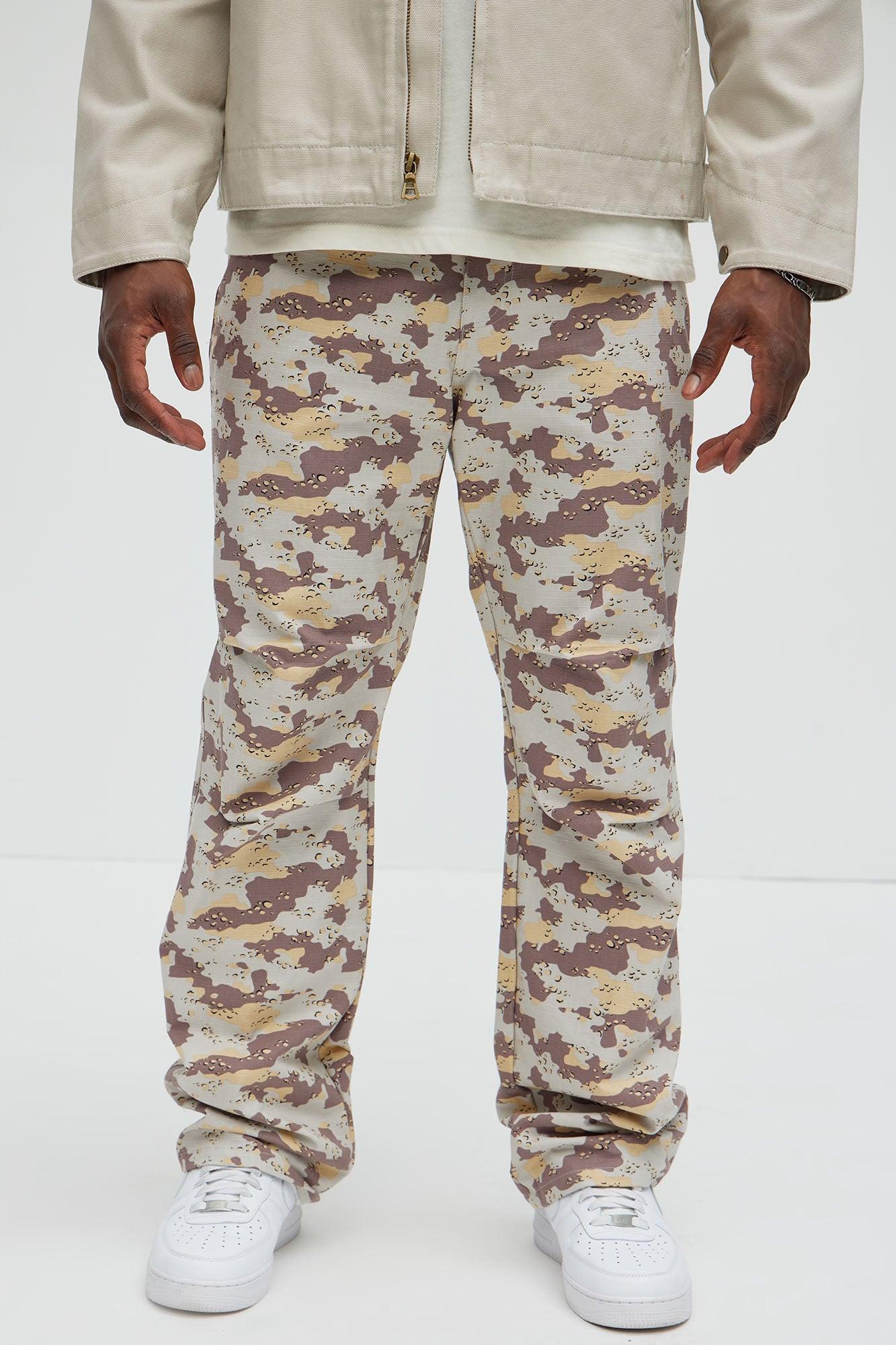 Clayton Straight Camo Pants - Brown/combo Product Image