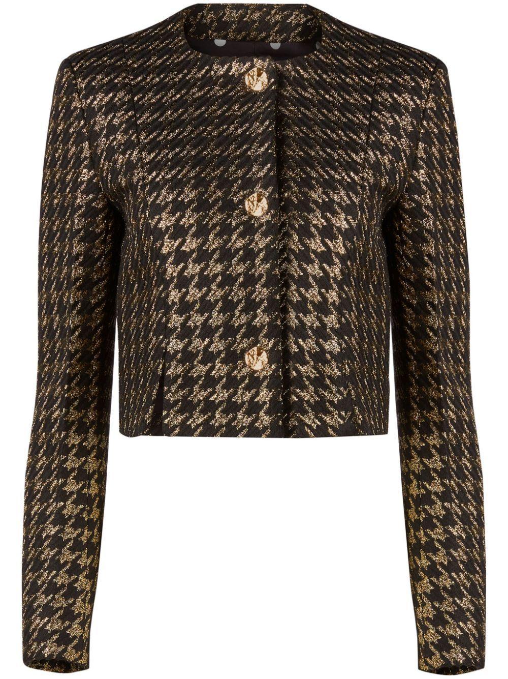 houndstooth cropped jacket Product Image