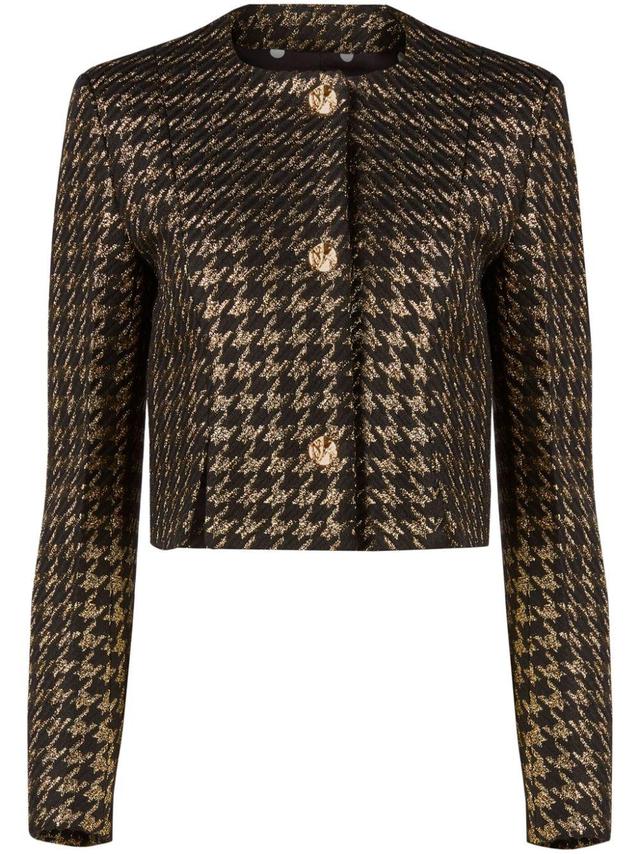 houndstooth cropped jacket Product Image