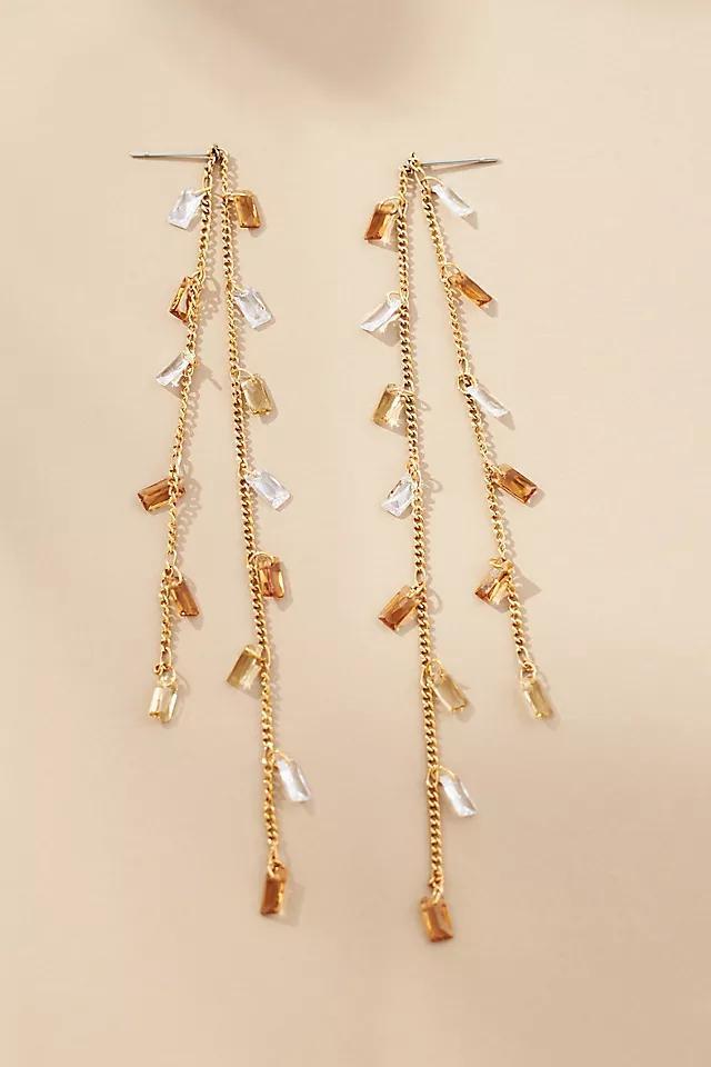 Beaded Baguette Dangle Earrings Product Image