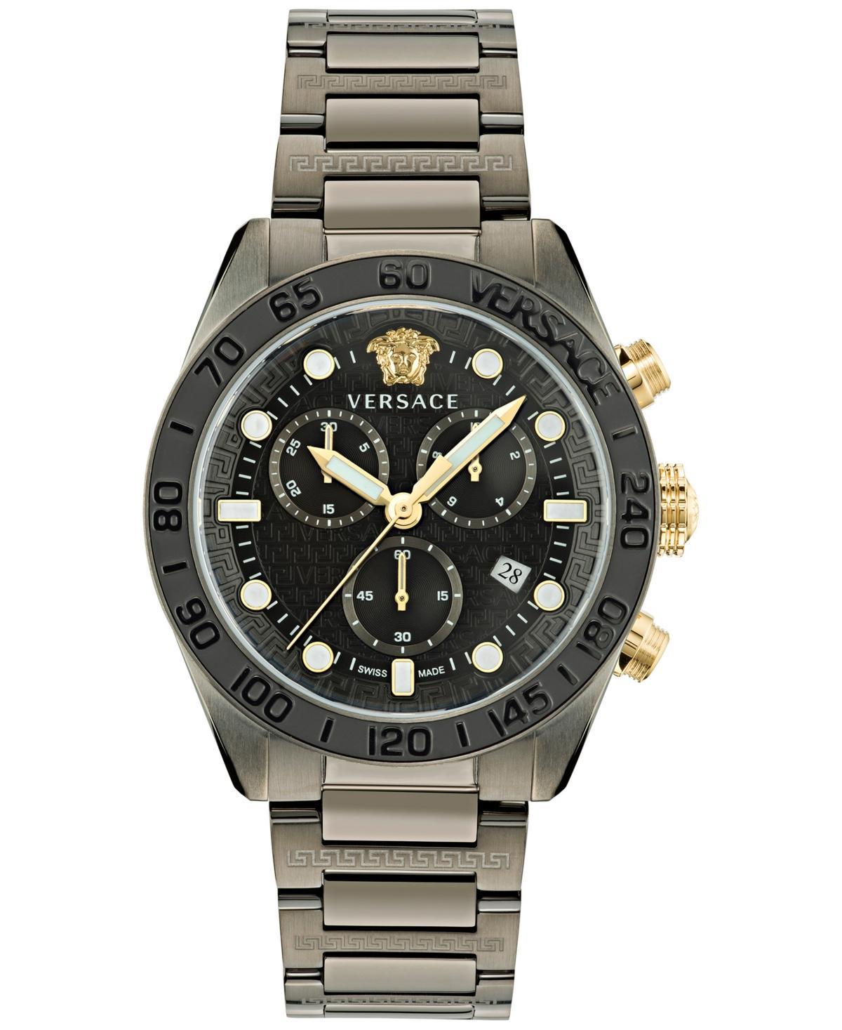 Versace Greca Dome Chronograph Bracelet Watch, 43mm Product Image