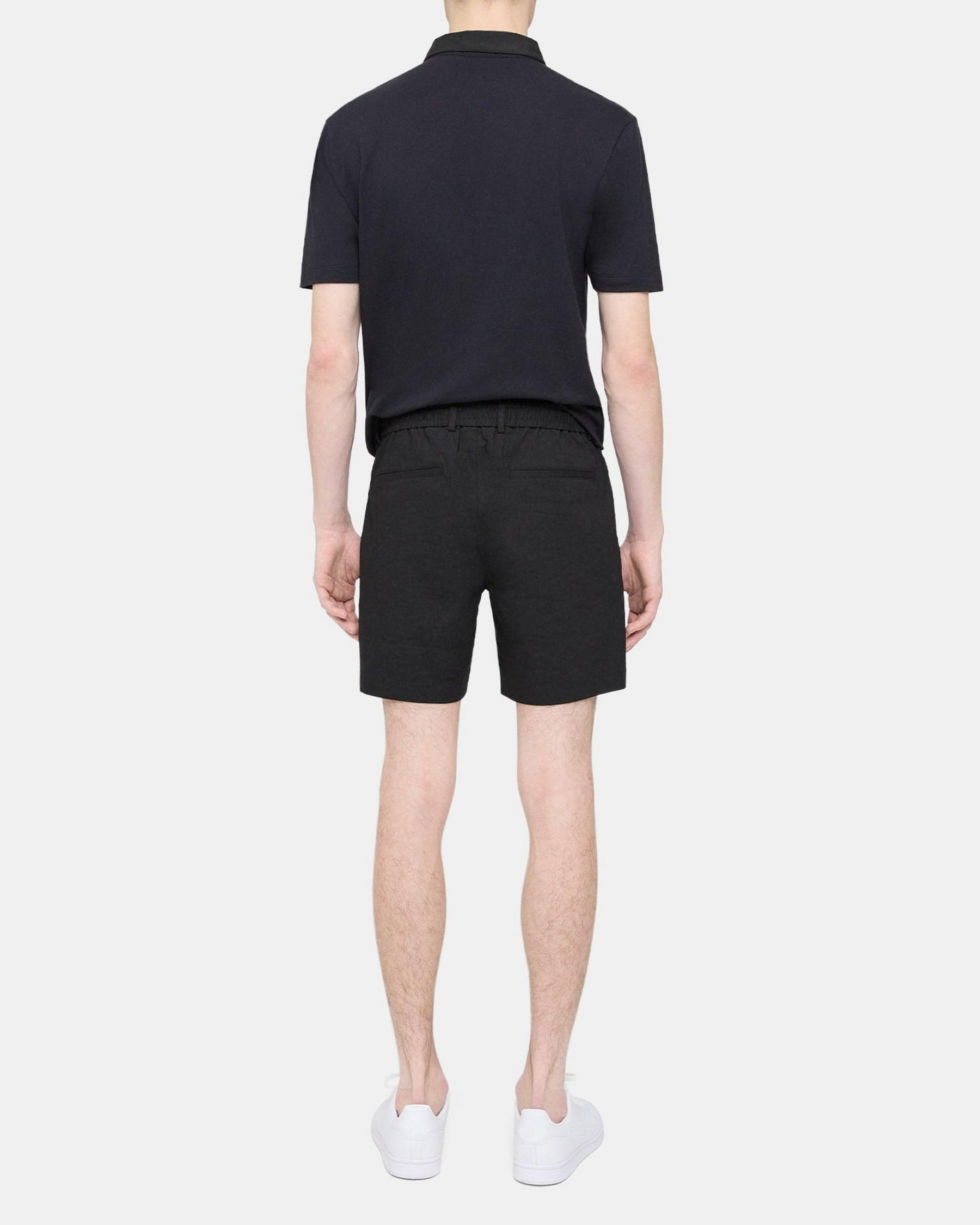 Tapered Drawstring Short in Stretch Linen Product Image