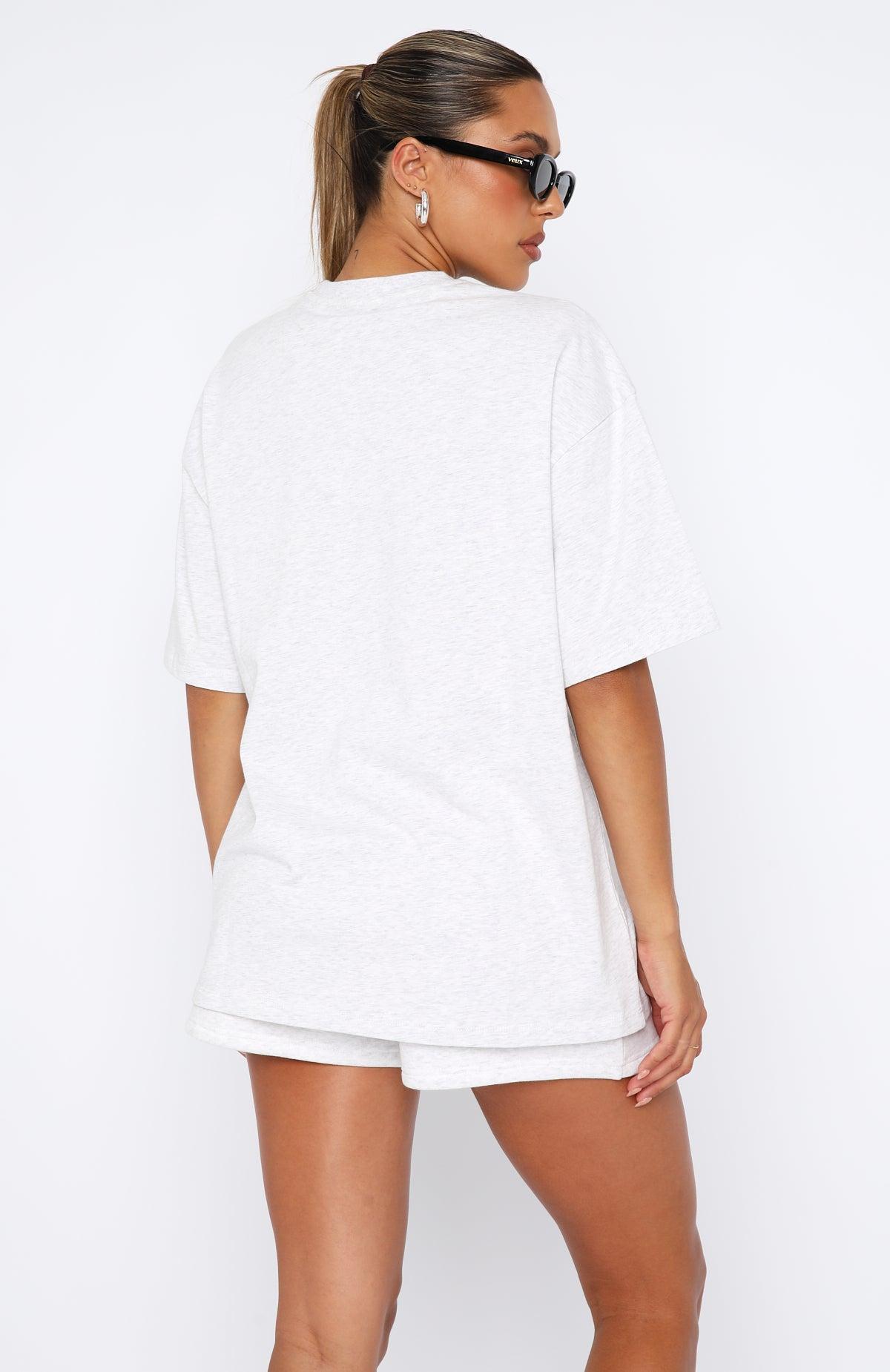 So Wavy Oversized Tee Grey Marle Product Image