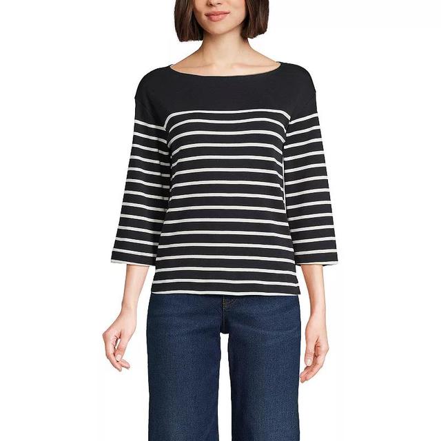 Lands End Womens 3/4 Bell Sleeve Supima T-shirt Product Image