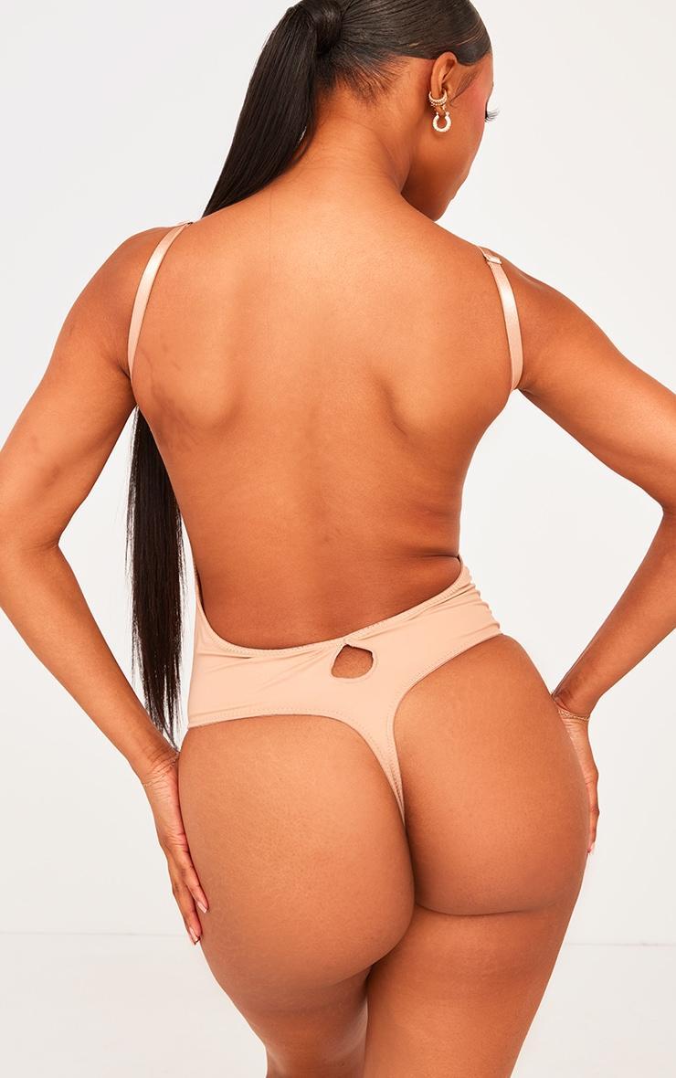 Brown Sculpted Strappy Bodysuit Product Image