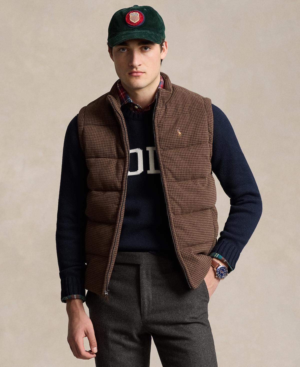 Polo Ralph Lauren Mens Estate Rib Full-Zip Vest - Cedar Heat Product Image