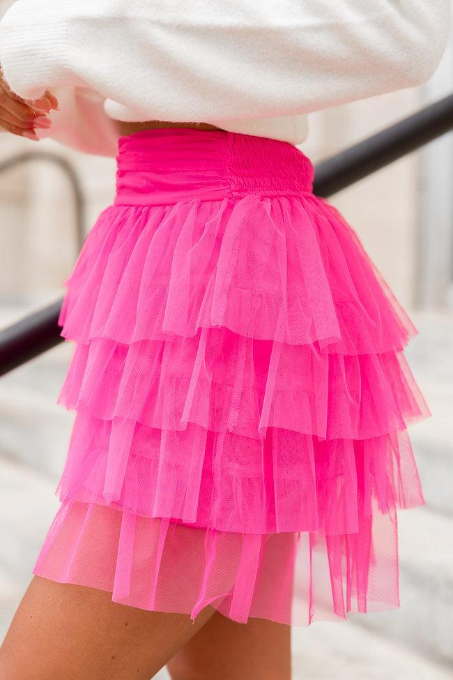 We Were In Paris Magenta Tulle Mini Skirt FINAL SALE Product Image