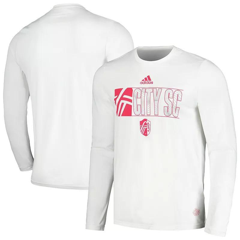 Mens adidas White St. Louis City SC 2024 Jersey Hook AEROREADY Long Sleeve T-Shirt Product Image