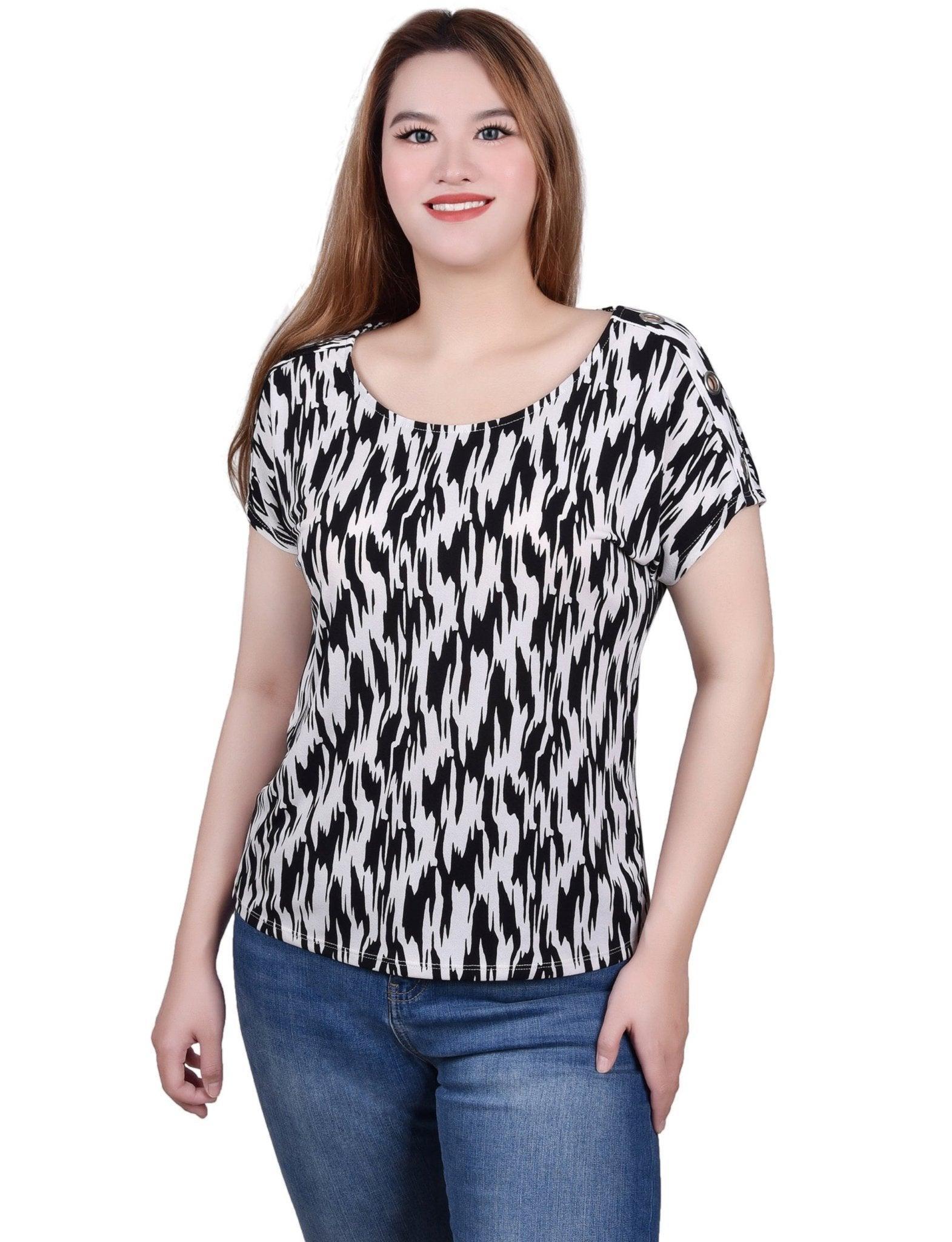 NY Collection Short Sleeve Extended Sleeve Tunic Top Product Image