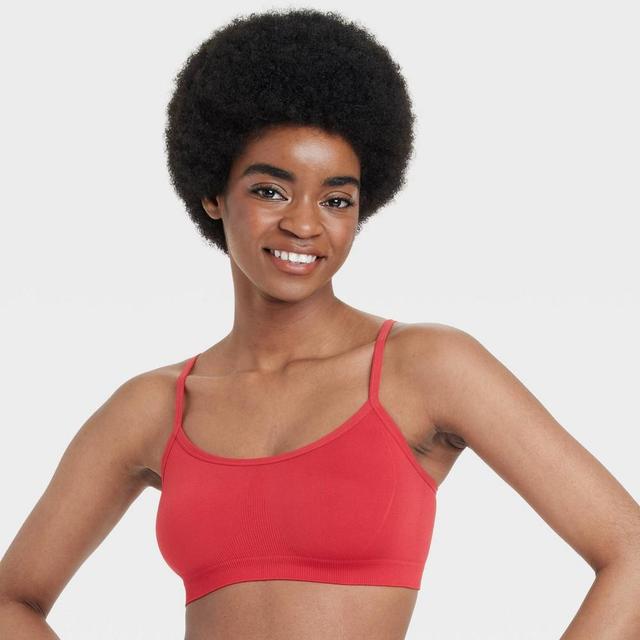 Womens Seamless Bralette - Colsie Brilliant Red XS Product Image