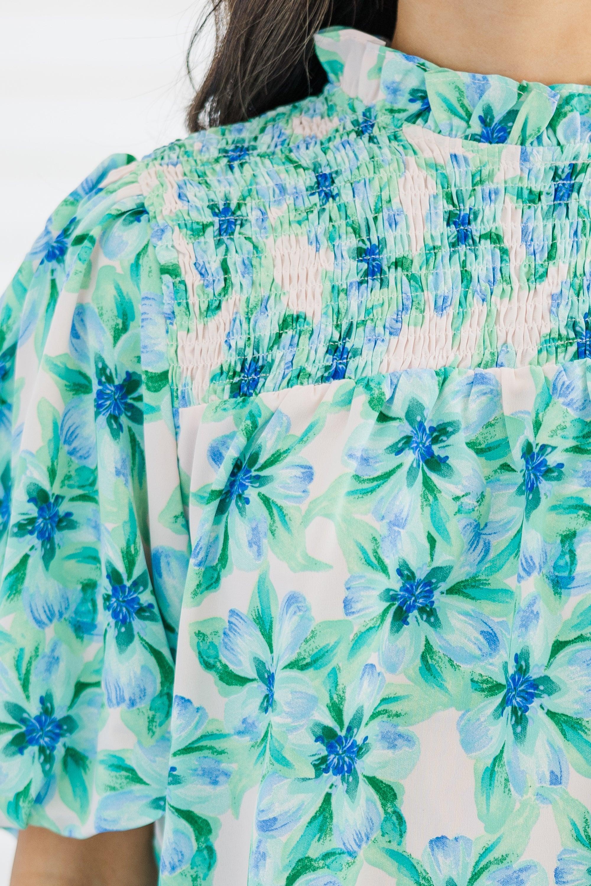 Go Your Way Green Floral Blouse Female Product Image