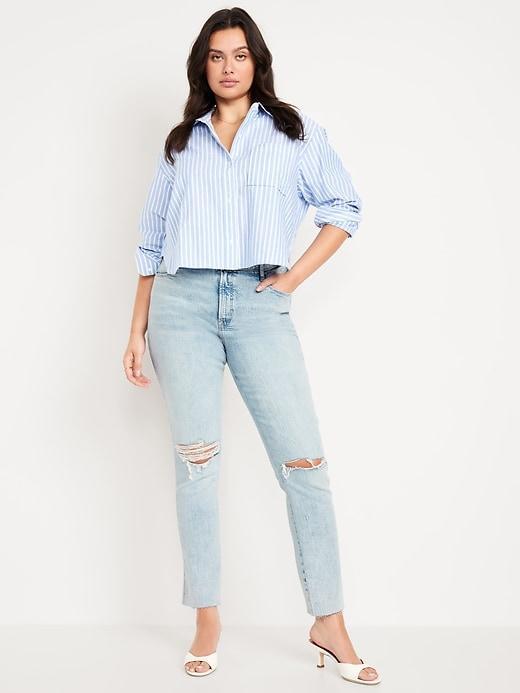 High-Waisted Vintage Slim Jeans Product Image