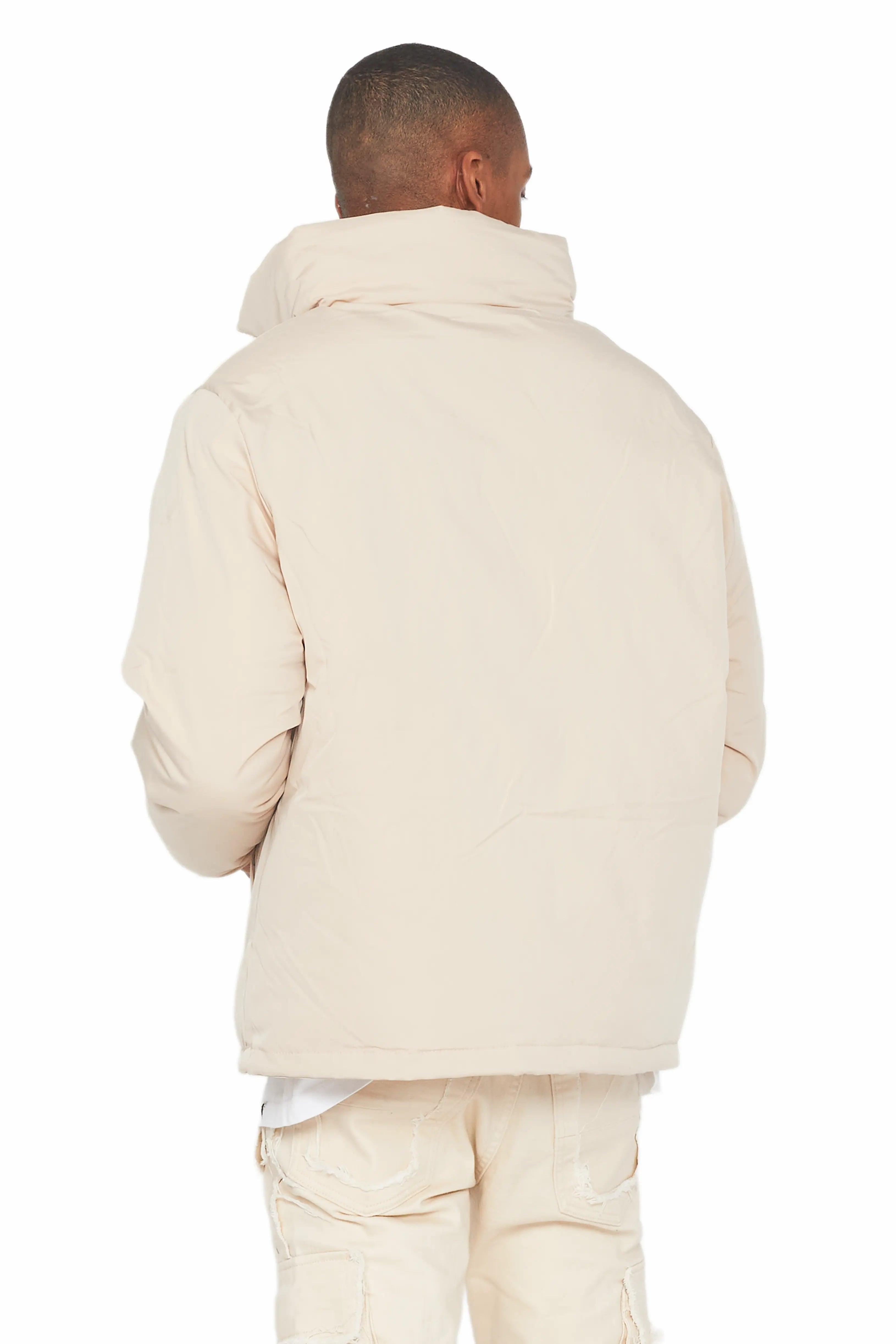 Jon Beige Puffer Jacket Male Product Image