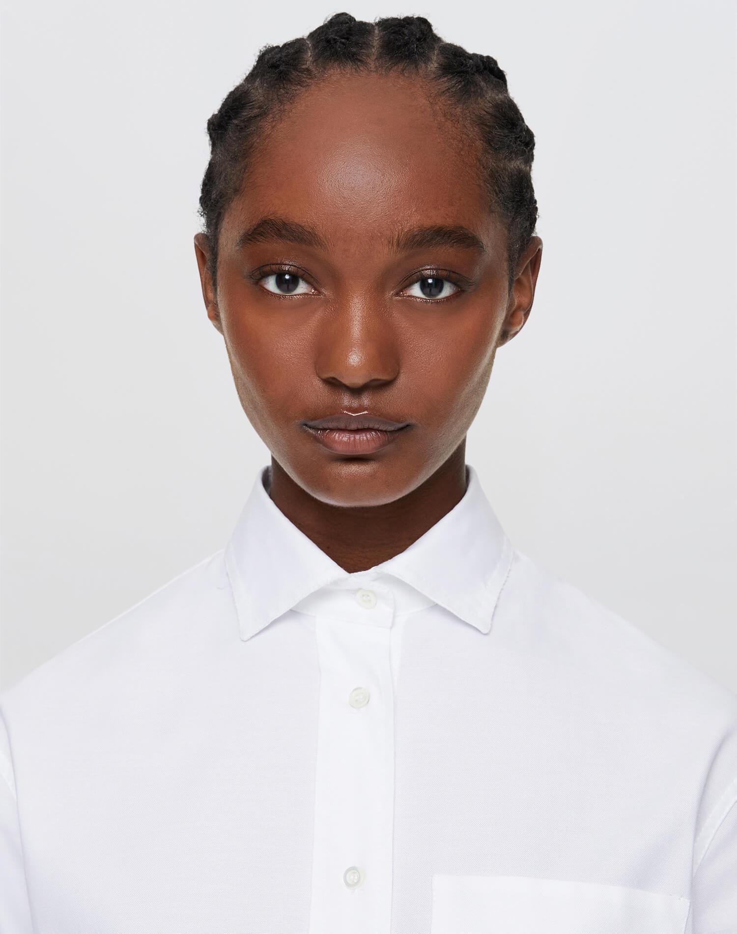 Oversized Button Up - White Female Product Image