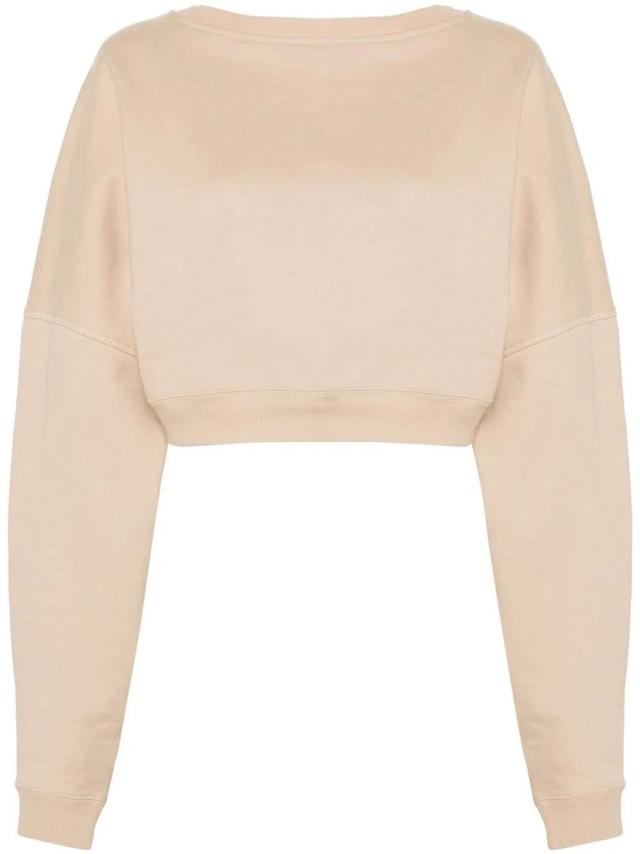 Cropped Sweatshirt In Nude & Neutrals Product Image