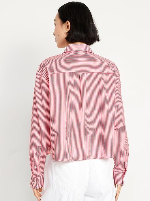 Button-Down Crop Shirt Product Image