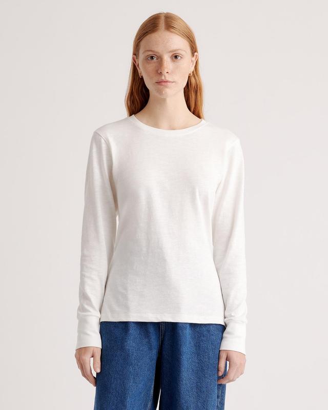 100% Organic Cotton Slub Long Sleeve Tee Product Image