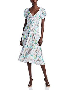 Cinq a Sept Light Washed Floral Dress Product Image