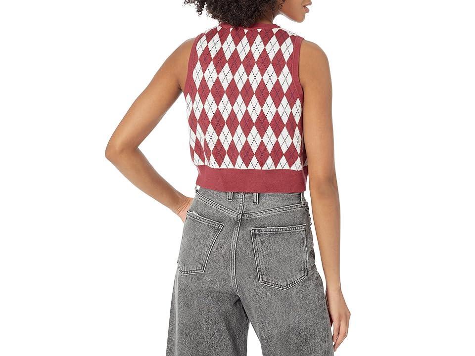 Levi's(r) Womens Ilia Sweater Vest (Paris Argyle Earth Red) Women's Clothing Product Image