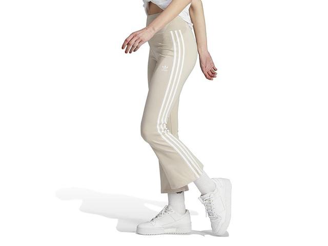 adidas Originals Adicolor Classics 3-Stripes 7/8 Flare Leggings (Wonder Beige) Women's Clothing Product Image