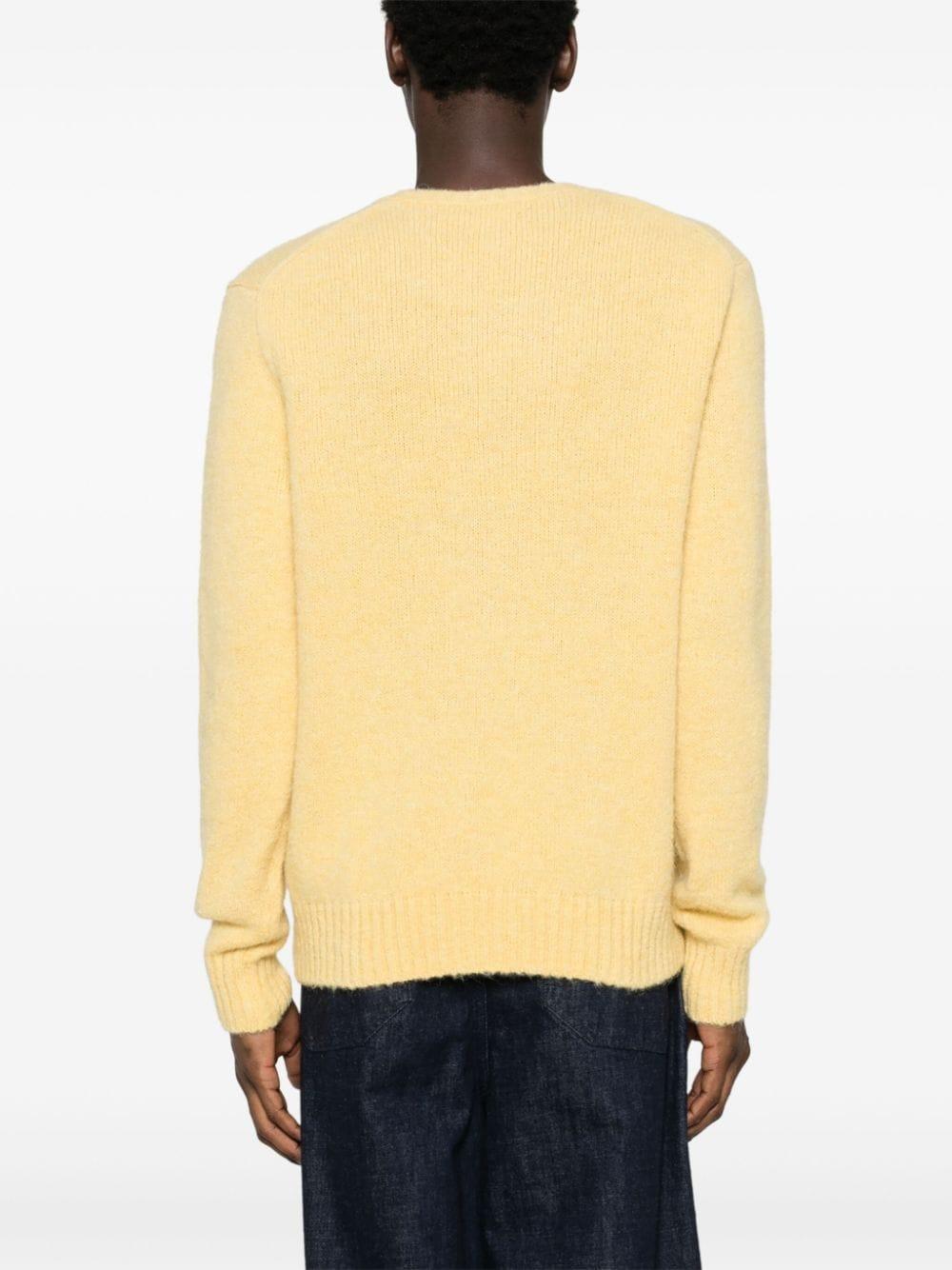 Polo Pony-embroidered Sweater In Yellow Product Image