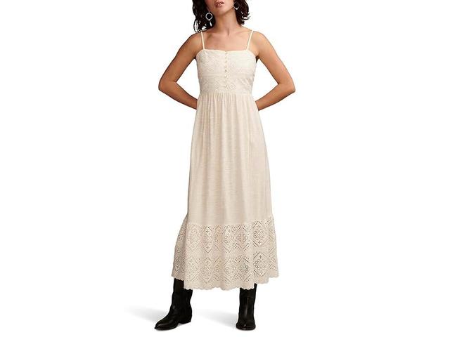 Lucky Brand Cutwork Maxi Dress (Whisper ) Women's Dress Product Image