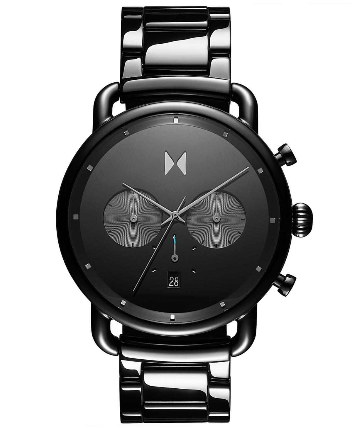 Mvmt Mens Chronograph Blacktop Ceramic Bracelet Watch 47mm - Black Product Image