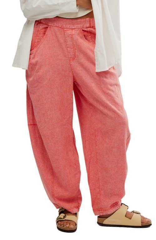 Free People High Road Pull-On Linen Blend Barrel Pants Product Image