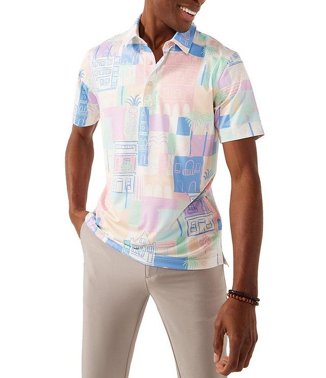 Chubbies King Street Printed Short Sleeve Performance Polo Shirt Product Image