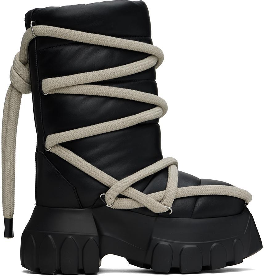 RICK OWENS Lunar Mega Tractor Boots In Black Product Image