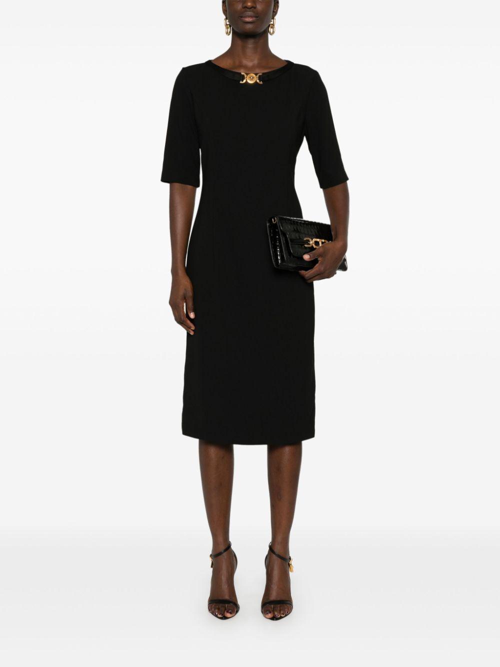 VERSACE La Medusa Sheath Dress In Black Product Image