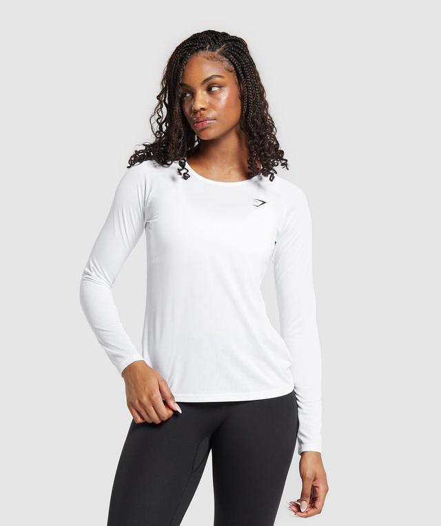 Gymshark Training Long Sleeve Top - White Female Product Image