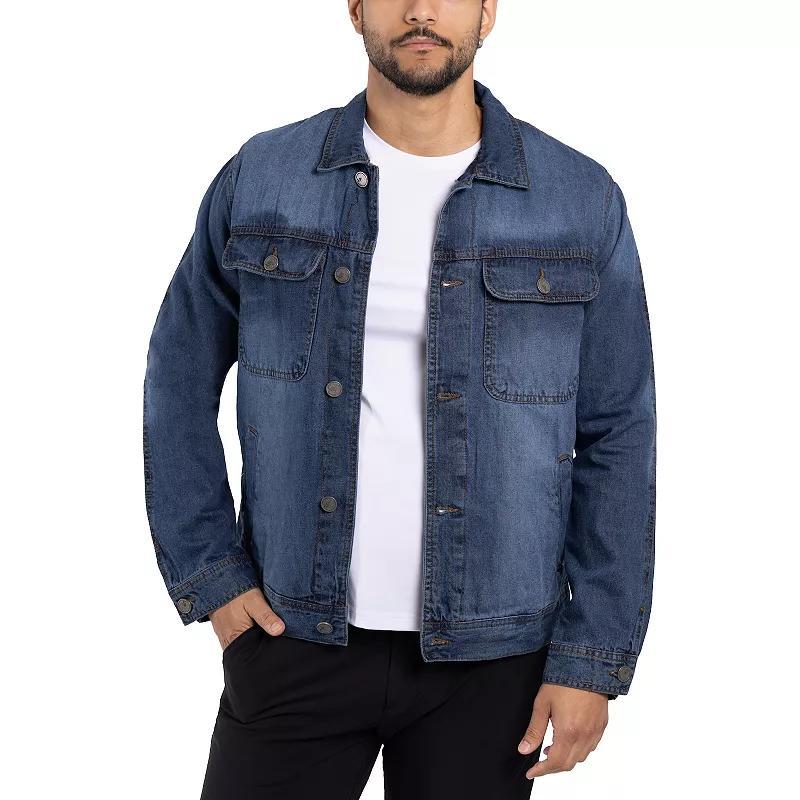 Mens Xray Denim Jacket Dark Blue Product Image