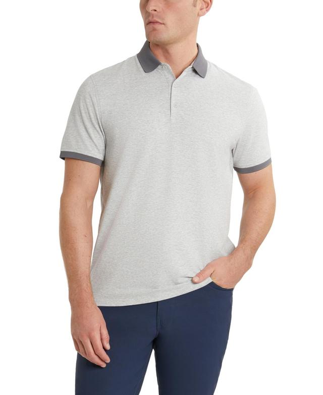 Kenneth Cole Mens Solid Button Placket Polo Shirt Product Image