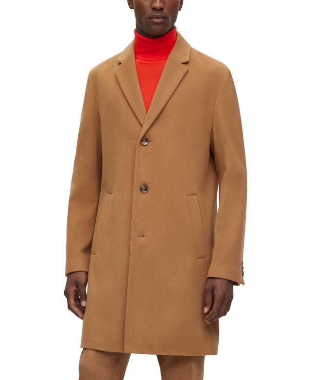 Mens Wool-Blend Coat With Full Lining Product Image