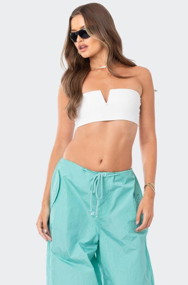 V Strapless Crop Top Product Image