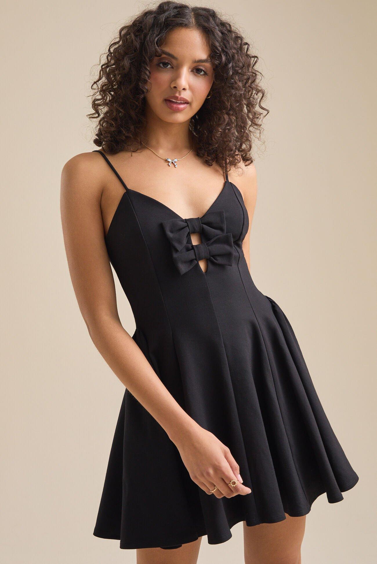 Parker Bow Mini Dress Product Image