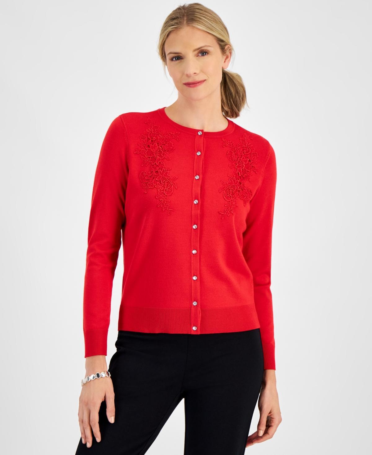 Jm Collection Womens Lace Applique Party Cardigan, Created for Macys Product Image