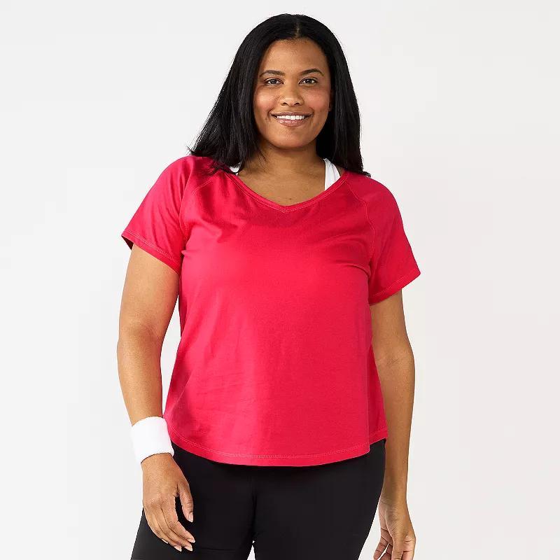 Plus Size Tek Gear Core V-Neck Tee, Womens Product Image