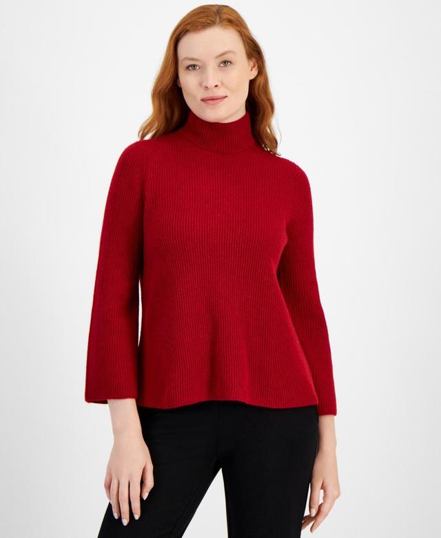 Anne Klein Womens Bell-Sleeve Pullover Sweater Product Image