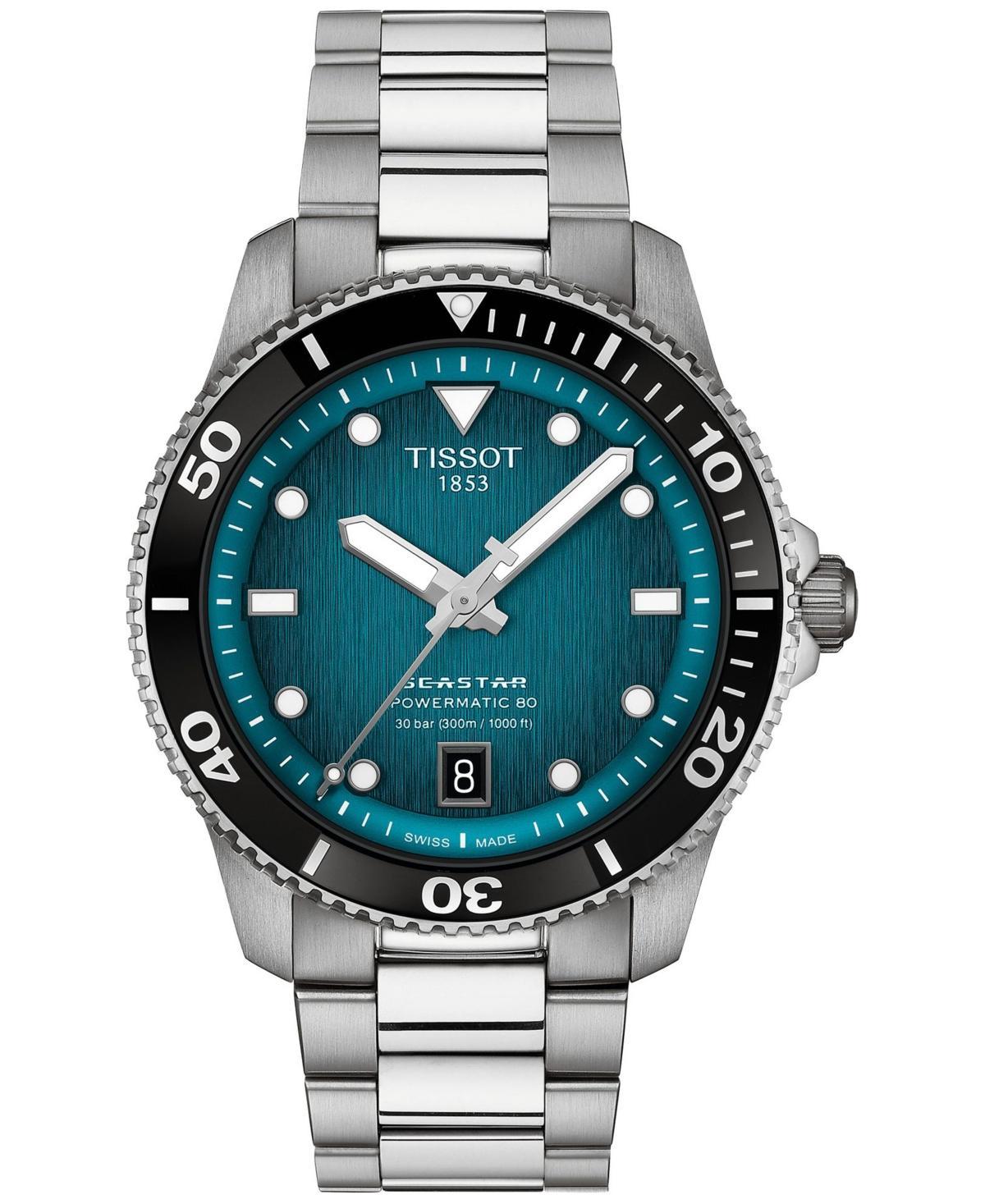 Tissot Mens Swiss Automatic Seastar 1000 Powermatic 80 Stainless Steel Bracelet Watch 40mm Product Image