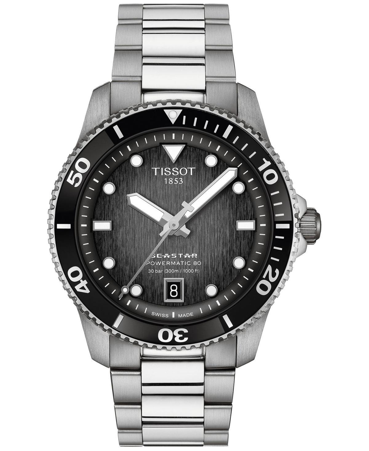 Tissot Mens Swiss Automatic Seastar 1000 Powermatic 80 Stainless Steel Bracelet Watch 40mm Product Image