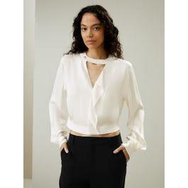 V-neck Collared Shirt Product Image