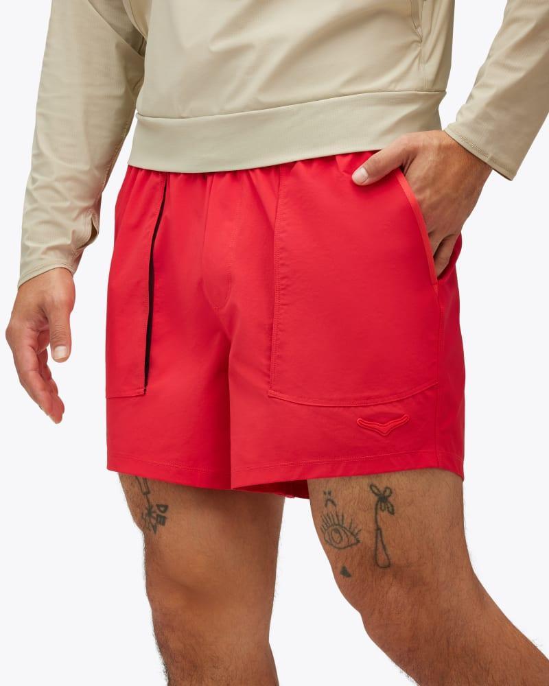 HOKA Mens Moabi River Short in Cerise, Size Large Product Image