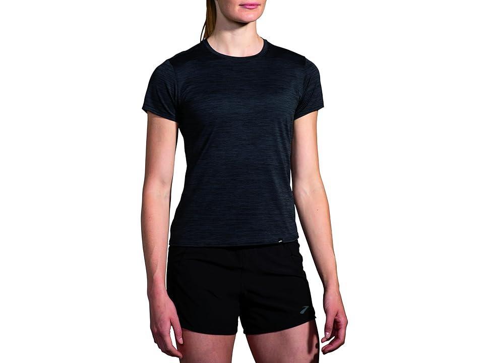 Brooks Luxe Short Sleeve (Heather Deep ) Women's Clothing Product Image