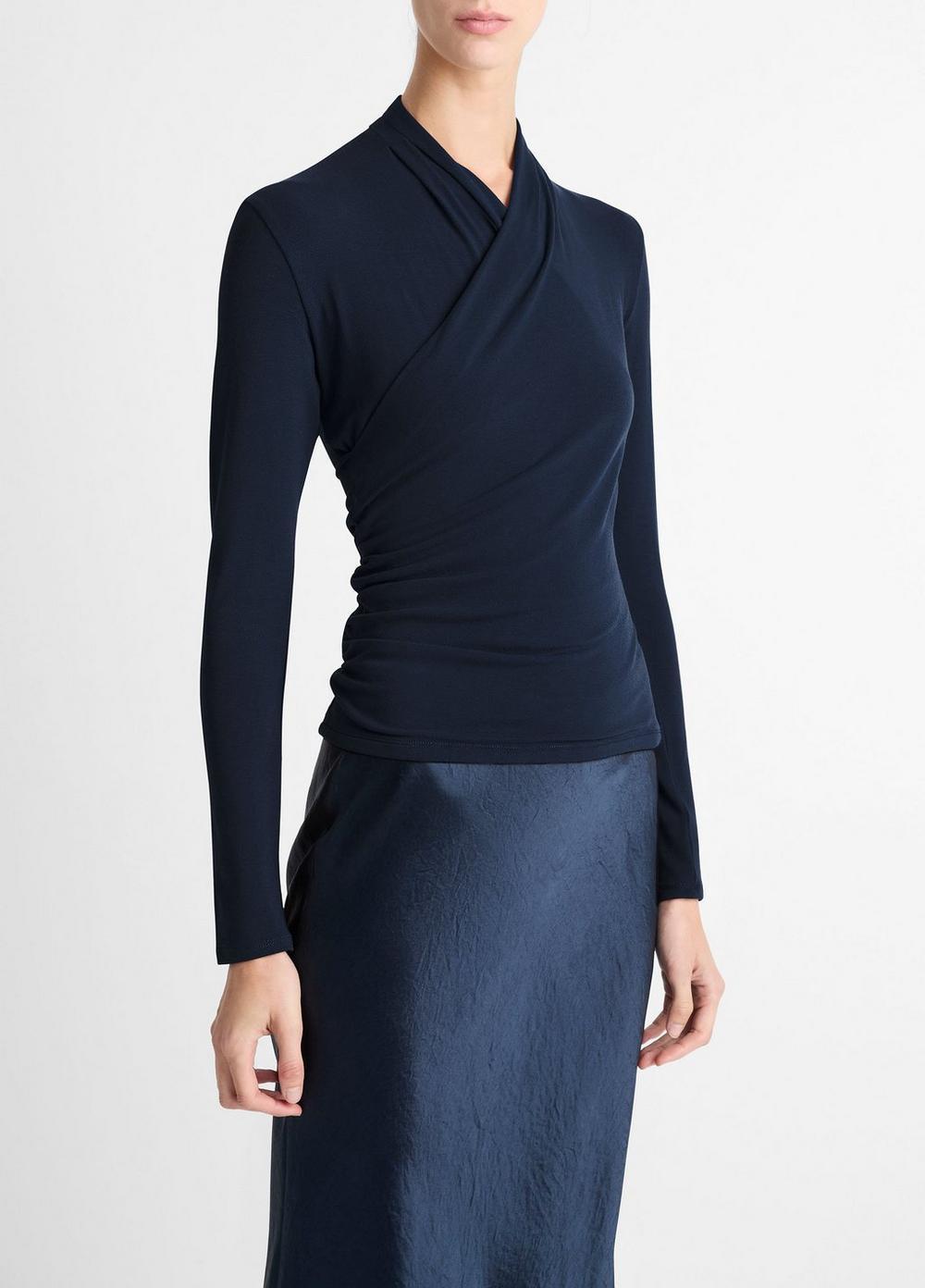 Fixed Wrap Long-Sleeve Top Product Image