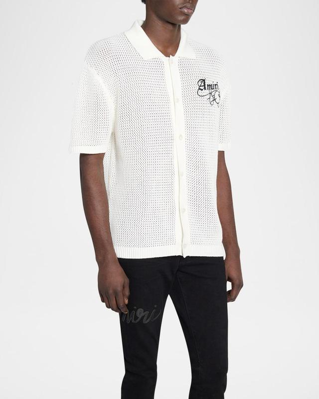 Men's Amiri Bowling Crochet Polo Shirt Product Image